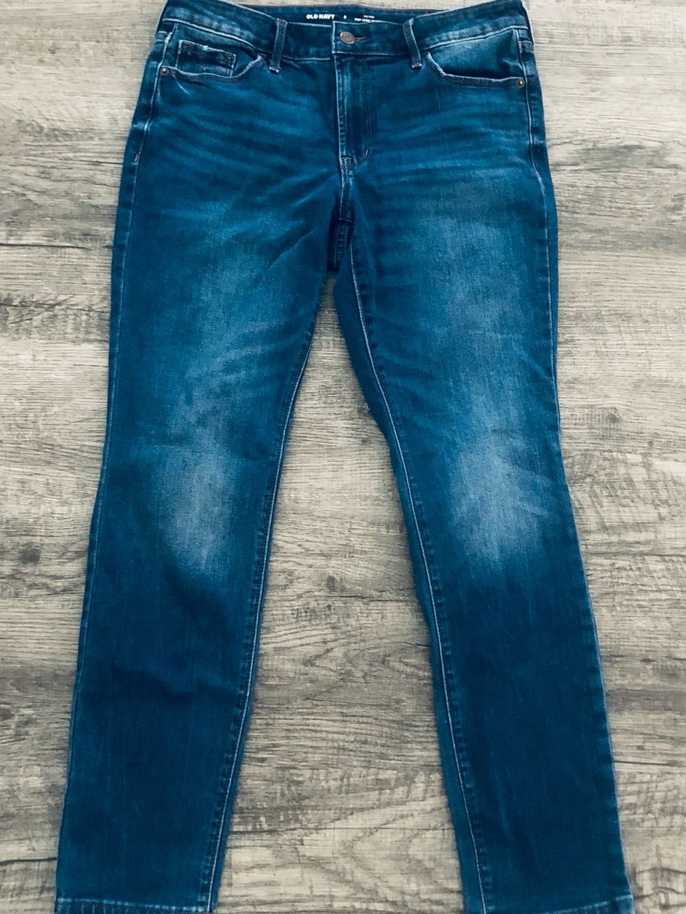 Old Navy Womens Jeans 8 Blue Pop Icon Skinny Mid Rise Dark Wash Denim 5 Pockets